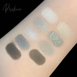 9 Colors Cool Toned Eyeshadow Palette Black Smokey Matte Glitter Smoky Eye Shadow Pigments Palett