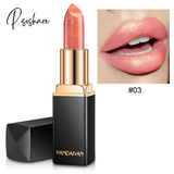 9 Colors Waterproof Nude Pink Glitter Lipstick Makeup Long Lasting Velve Red Mermaid Sexy Shimmer