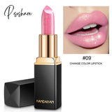 9 Colors Waterproof Nude Pink Glitter Lipstick Makeup Long Lasting Velve Red Mermaid Sexy Shimmer