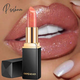 9 Colors Waterproof Nude Pink Glitter Lipstick Makeup Long Lasting Velve Red Mermaid Sexy Shimmer