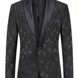 All-Season Men's Blazer – Versatile & Stylish Lapel Casual Party Jacket with Elegant Color Block Design