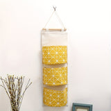 Multi-Pocket Wall-Mounted Storage Bag - Versatile Hanging Organizer for Dorms, Bedrooms & Bathrooms | Space-Saving Design with Easy-Access Pockets for Books, Toys, and More, Bedroom Organizer|Checkered Pattern|Soft Material,