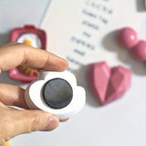 [11pcs Adorable Kitchen Magnets Set] 11pcs Adorable Pink Kitchen Refrigerator Magnets Set - Featuring Egg, Milk, Coffee, Toast & More - Ideal for Home Decor & Valentine's Day Gift
