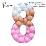 93/73Cm Giant Birthday Figure Balloon Filling Box Party Decoration Baby Shower Wedding Number Frame