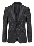 All-Season Men's Blazer – Versatile & Stylish Lapel Casual Party Jacket with Elegant Color Block Design