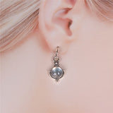 Vintage Moonstone Long Drop Dangle Earrings Wedding Party Jewelry Gift