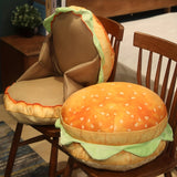 [Soft Machine Washable Burger Cushion] Classic Burger Shaped Cushion - Soft, Machine Washable Office Chair Cushion & Sofa Cushion, Idea Gift for Friends and Family