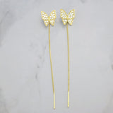 2pcs/pair Trendy Butterfly Earrings, Daily Decoration Accessories, Girl's Holiday Birthday Party Gift