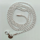 Twist Chain Necklace Size 16 In, 18 In, 20 In, 22 In, 24 In, 26 In, 28 In, 30 In, father's day gift