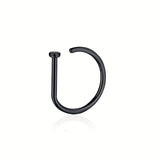 1pc Men's Faux Piercing Nose Ring, Stainless Steel Body Piercing Jewelry