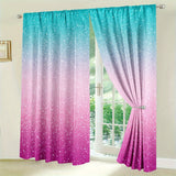 2 Pcs Vibrant Pink Star Curtains - Colorful Abstract Pattern Fabric Drapes with Rod Pocket, Machine Washable, Semi-Transparent, and Perfect for Bedroom and Living Room Decor - Polyester Material, Rod Mounted, and No Strings A