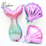 97Pcs Mermaid Tail Shell Balloon Arch Under The Sea Birthday Party Decoration Kids Girls Balon