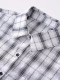 Versatile Plaid Print Loose Shirt with Drop Shoulder and Pocket for Spring & Fall, Women's Clothing