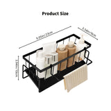 Easy-Install Space-Saving Sink Organizer - Durable Metal Drain Rack for Kitchen & Bathroom Storage, No-Drill Design, Drying Racks