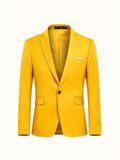 Men's Semi-formal Blazer, Two Button Flap Pocket Suit Jacket