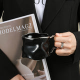 [Creative Crinkled Ceramic Coffee Cup] LJ031-LJ032 Creative Crinkled Ceramic Cup, Mug, Coffee Cup