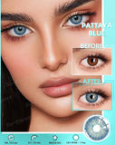 1 Pair Colored Contact Lenses Dioptric with Prescription Colored Natural Contact Lens for Myopia Lenses Gray Lenses