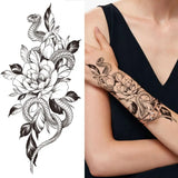 God Cross Lion Temporary Tattoos For Men Women Realistic Compass Lion Fake Tatoos Forearm Jesus Christ Thigh Tattoo Sticker