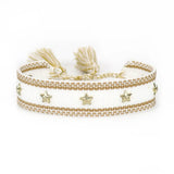 Hand Woven Bracelets Adjustable Studded Stars Bracelet Fashion Jewelry Gifts