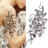 God Cross Lion Temporary Tattoos For Men Women Realistic Compass Lion Fake Tatoos Forearm Jesus Christ Thigh Tattoo Sticker
