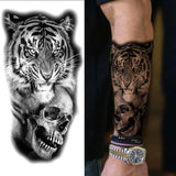God Cross Lion Temporary Tattoos For Men Women Realistic Compass Lion Fake Tatoos Forearm Jesus Christ Thigh Tattoo Sticker