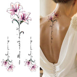 Realistic Fake Peony Temporary Tattoos For Women Girl Black Rose Elephant Flower Tattoo Sticker Tiger Anemone Tatoos Half Sleeve