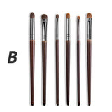 Cosmetic 2/6 pcs Makeup Eye Shadow Brush Set Goat Hair Tool Ultra Soft Make Up Tapered Blender Diffuse Kit Cut Crease Brush
