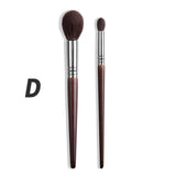 Cosmetic 2/6 pcs Makeup Eye Shadow Brush Set Goat Hair Tool Ultra Soft Make Up Tapered Blender Diffuse Kit Cut Crease Brush