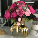 Silk Rose Peony Artificial Flowers Beautiful Flores Bouquet for Wedding Party Home Decoration Mariage Fake Flowers A49B25