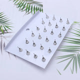 Korean Women Earrings 12 Pair/Set Beige White Pearl Simple Fashion Earrings Wedding Jewelry For Gift Valentine's Day gift