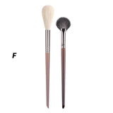 Cosmetic 2/6 pcs Makeup Eye Shadow Brush Set Goat Hair Tool Ultra Soft Make Up Tapered Blender Diffuse Kit Cut Crease Brush