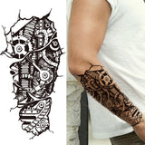 God Cross Lion Temporary Tattoos For Men Women Realistic Compass Lion Fake Tatoos Forearm Jesus Christ Thigh Tattoo Sticker
