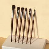 Cosmetic 2/6 pcs Makeup Eye Shadow Brush Set Goat Hair Tool Ultra Soft Make Up Tapered Blender Diffuse Kit Cut Crease Brush