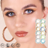 Eyeshare Colored Lenses 3 Tone Series Beauty Pupil Eye Contacts Soft Color Contact Lens Green