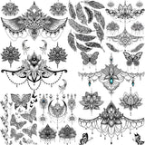 Women Girl Big Arm Owl Fake Tattoo Temporary Henna India Tatoo Stickers Custom Mandala Flower Black Turtle Tattoos Lace