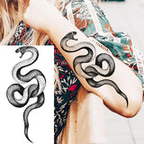 Black Rose Flower Cross Temporary Tattoos For Women Adults Wolf Lion Vampire Compass Pirate Ship Fake Tattoo Sticker Arm Tatoos