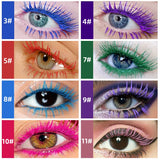 Colorful Slender Mascara Waterproof Fast Drying Curling Eyelashes Extension Multicolor Lashes Makeup Stage And Performance Makeu