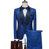 Spring Autumn New Men's Casual Business Boutique Suit Three Piece Set / Men's Coat Jacket Pants Vest Trousers Waistcoat