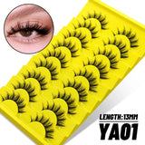 5/10 Pairs Natural False Eyelashes Manga Lashes 3d Faux Mink Lashes Soft Winged Natural Realistic Eyelash Extension