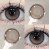 1 Pair(2pcs) Brown Beauty Colored Contact Lenses for Eyes Purple Halloween Lens Big Eye Lens Natural Look Gray Blue Lens