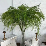 5Pcs Simulation Reed Grass Green Plants Wedding Floral Forest Arrangement Birthday Party Backdrop Decor Home Garden Fake Plants