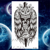 Large Lion Temporary Tattoos For Women Men Tiger Wolf Vampire Forest Flower Crown Compass Fake Tattoo Sticker Arm Body Tatoos