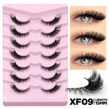Cat Eye Lashes Half Lashes Soft Natural Faux Mink Eyelashes Fake Lashes Natural Look Wispy Winged End Eye Elongated