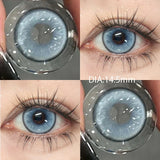 2Pcs New Pattern Color Colored Contact Soft Circular Lenses Beauty Pupil Blue Series Eyes Makeup Blue High Quality