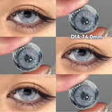 2PCS New Gray Prescription Contact Lenses Fashion Pupils Cosmetics Eye Color Lenses Myopia Colored Contact Lenses Brown