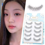 Korean U-shaped Individual False Eyelashes Lash Extension Noglue Idol Lashes Natural Comic Eye Lash Clusters Makeup Cosplay