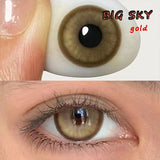 Soft Colored Contact Lens Mate Case Portable Eye Lenses Box Travel Kits Big Sky Gold