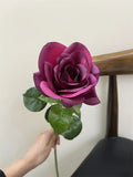 5Pcs High-end Moisturizing Latex Artificial Flowers Rose Real Touch Roses Bridal Bouquet Wedding Decor Home Party Table Floral