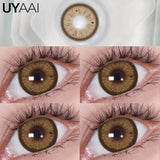 UYAAI Color Contact Lenses for Eyes Korean Lens Natural Big Eye Lenses Brown Lenses Blue Eye Contact Green Color Lens Eye