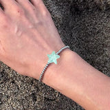 Sweet Blue Dream Shell Resin Star Necklace Metal for Women Girls Starfish Beaded Finger Rings Aesthetic Jewelry Accessories